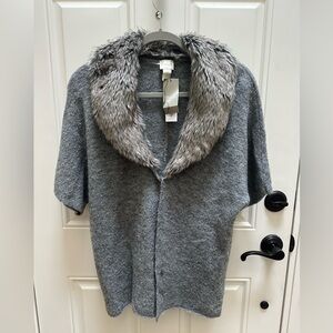 NWT - Lillian Faux-Fur Cardigan Size Small